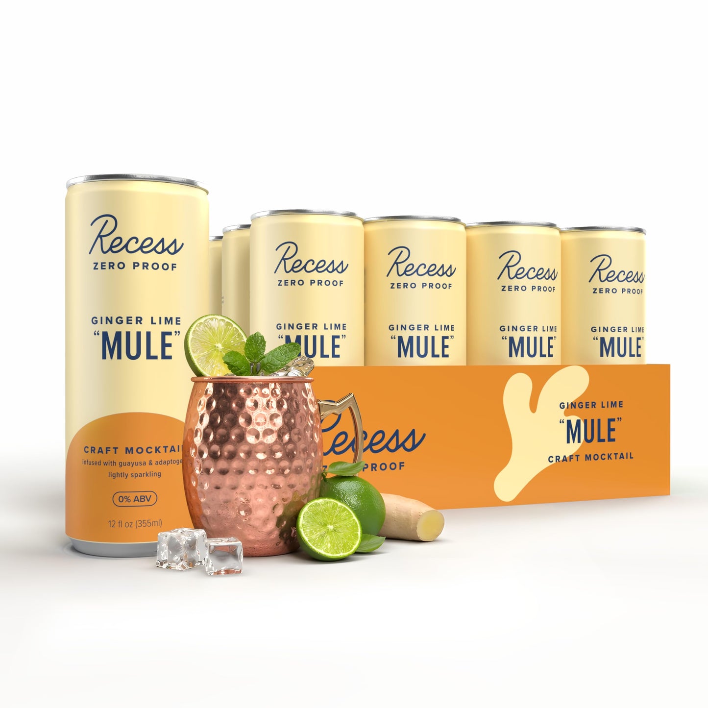 Zero Proof Craft Mocktail Adaptogen Alcohol Free Beverage Mixer Celebration Drink Party Can