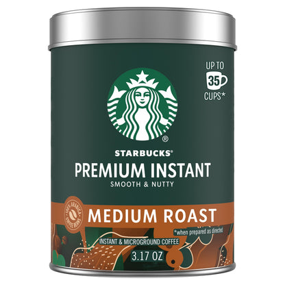Premium Medium Roast Instant Coffee 100% Arabica Tin Up to 40 Cups