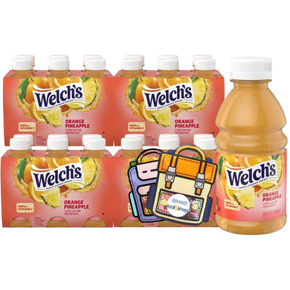 Juice Drink Bottle Variety Pack 10oz 24 Pack with Reusable Snack Bags Fruit Beverage Bottled Drinks
