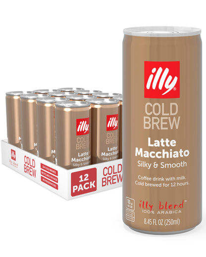 Ready to Drink Cold Brew Cappuccino & Latte Macchiato Italian Arabica Coffee All Natural No Preservatives