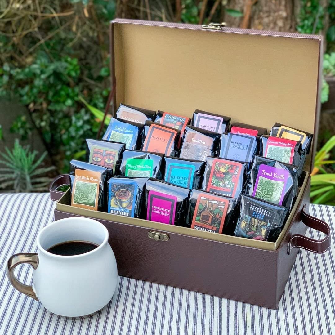 Coffee Trunk of Samplers | Coffee Gift basket | Coffee Beanery