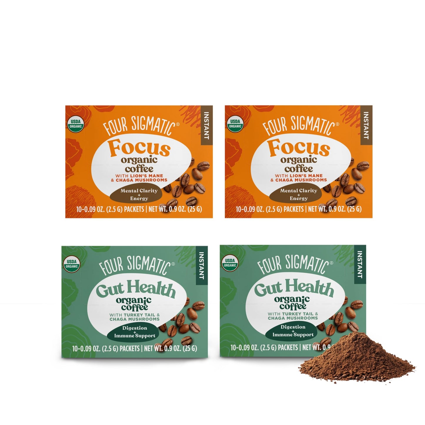 Four Sigmatic Mushroom Coffee Mix Lion's Mane, Chaga & Cordyceps