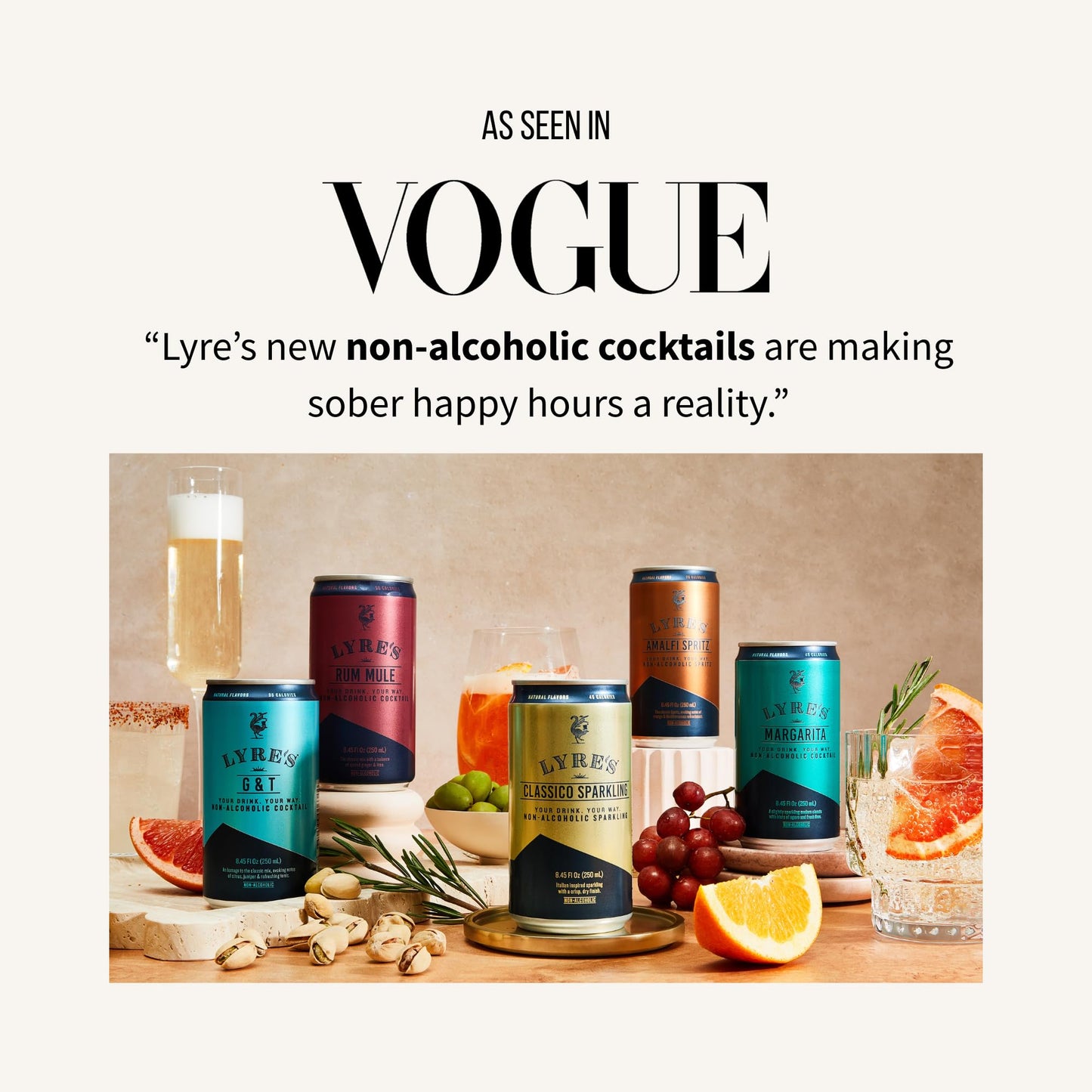 Lyre's Margarita - Non Alcoholic Spirits | Premium Ready To Drink Cocktail | 250ml | 50 Calories Per Can Only