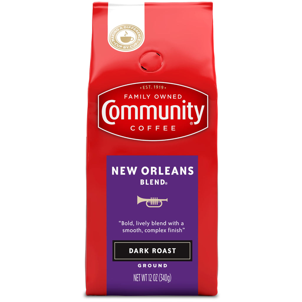 New Orleans Style Dark Roast Ground Coffee Bold Blend 12oz Bags Pack of 6 72oz Total