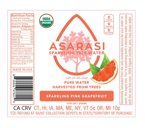 Asarasi Organic Sparkling Tree Water