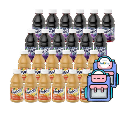 Juice Drink Bottle Variety Pack 10oz 24 Pack with Reusable Snack Bags Fruit Beverage Bottled Drinks