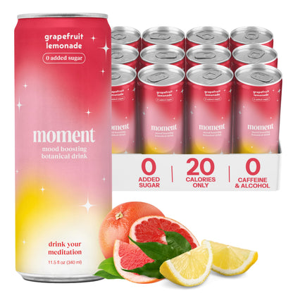 Botanical Sparkling Soda Adaptogen Drink Calm Clarity Relaxation L Theanine Ashwagandha Sugar Free Caffeine Free