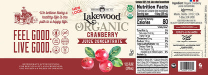 Lakewood Organic Cranberry Concentrate Juice, 12.5-Ounce Bottles (Pack of 12)