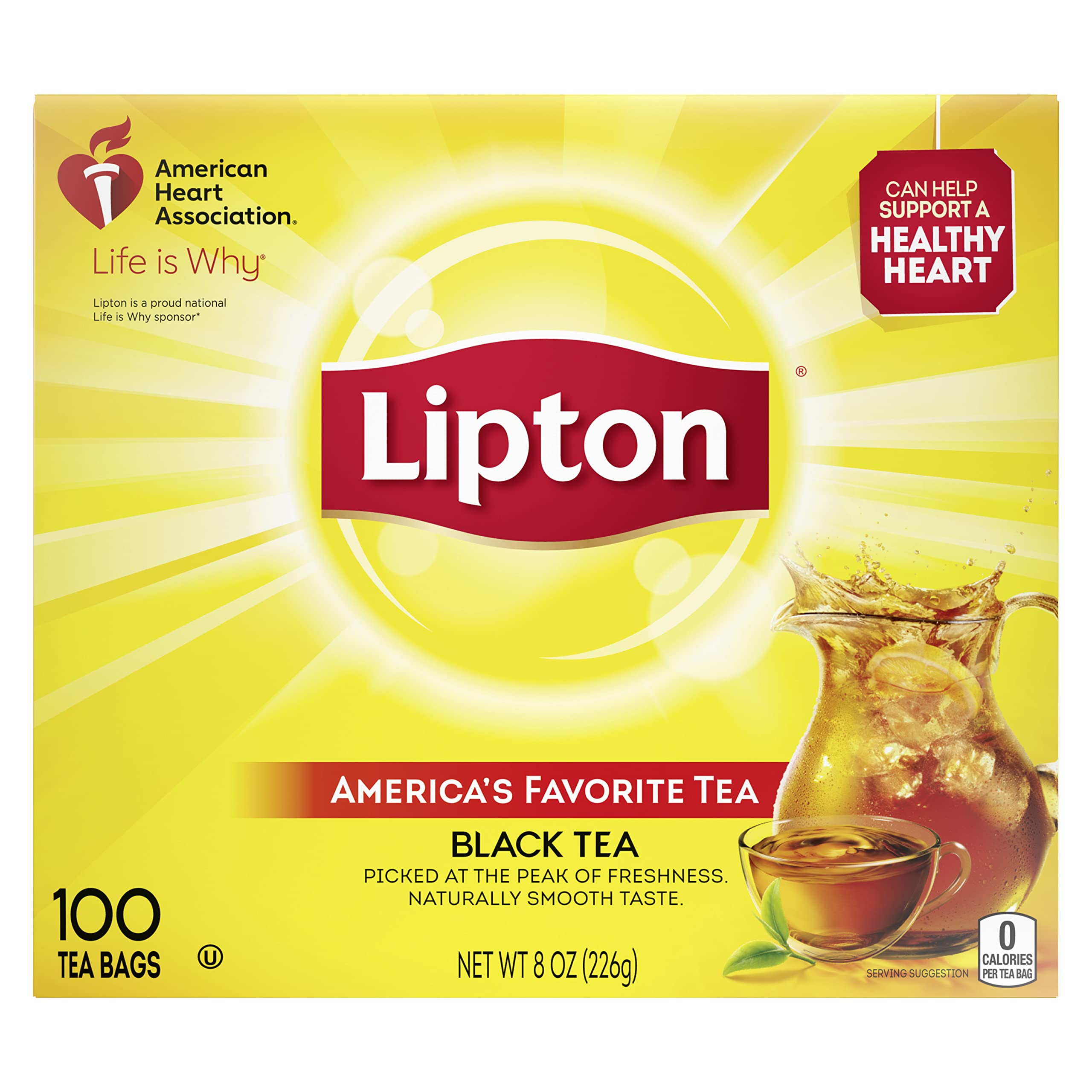 Lipton Tea Bags For A Naturally Smooth Taste Black Tea Iced or Hot Tea