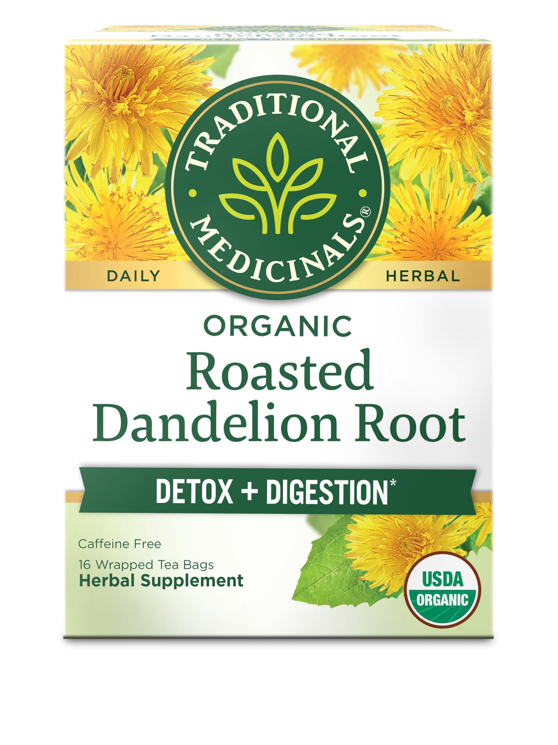 Traditional Medicinals Organic Roasted Dandelion Root Herbal Tea