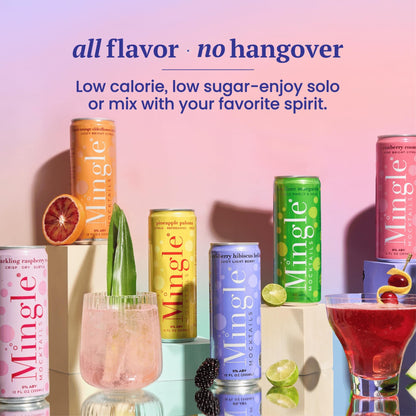 Mocktail Flavored Non Alcoholic Drink Real Juice Canned Cocktail Mixer Vegan Gluten Free 12oz Cans