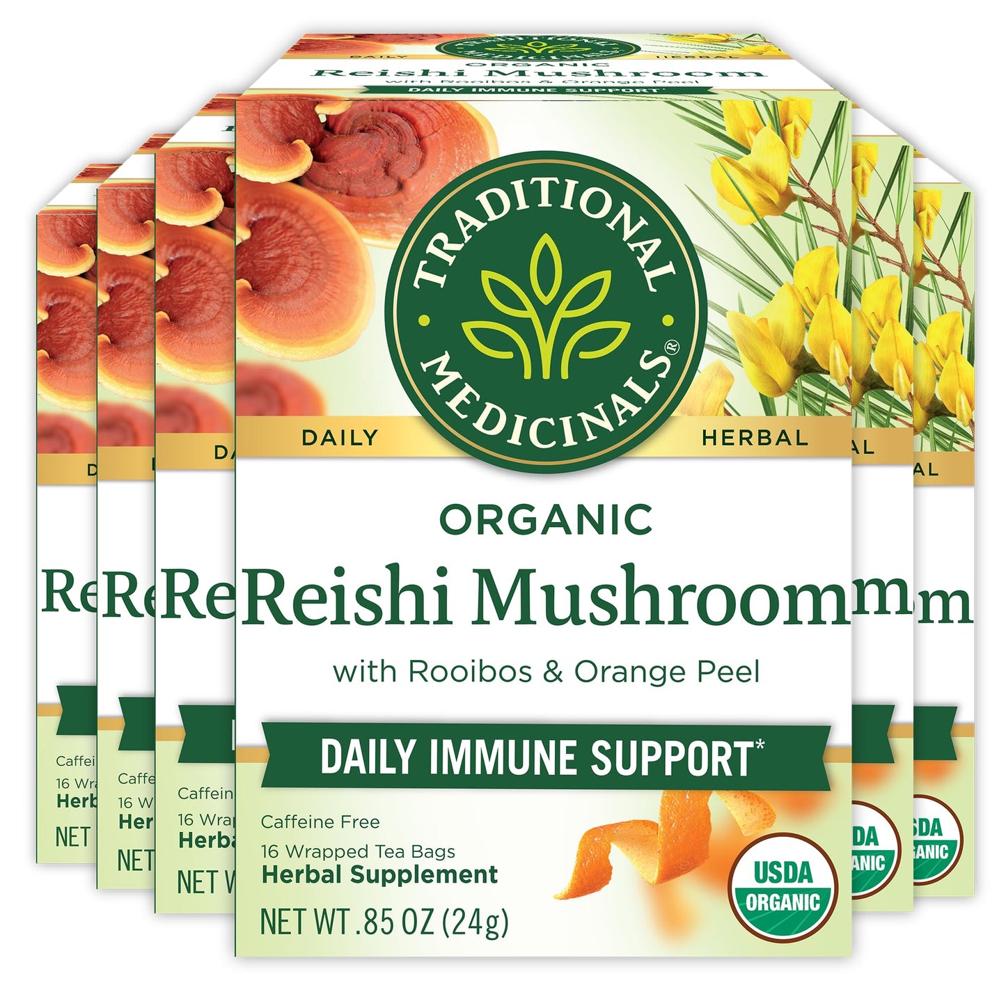 Traditional Medicinals Organic Daily Wellness Tea Collection, 96 Tea Bags (Pack of 6)