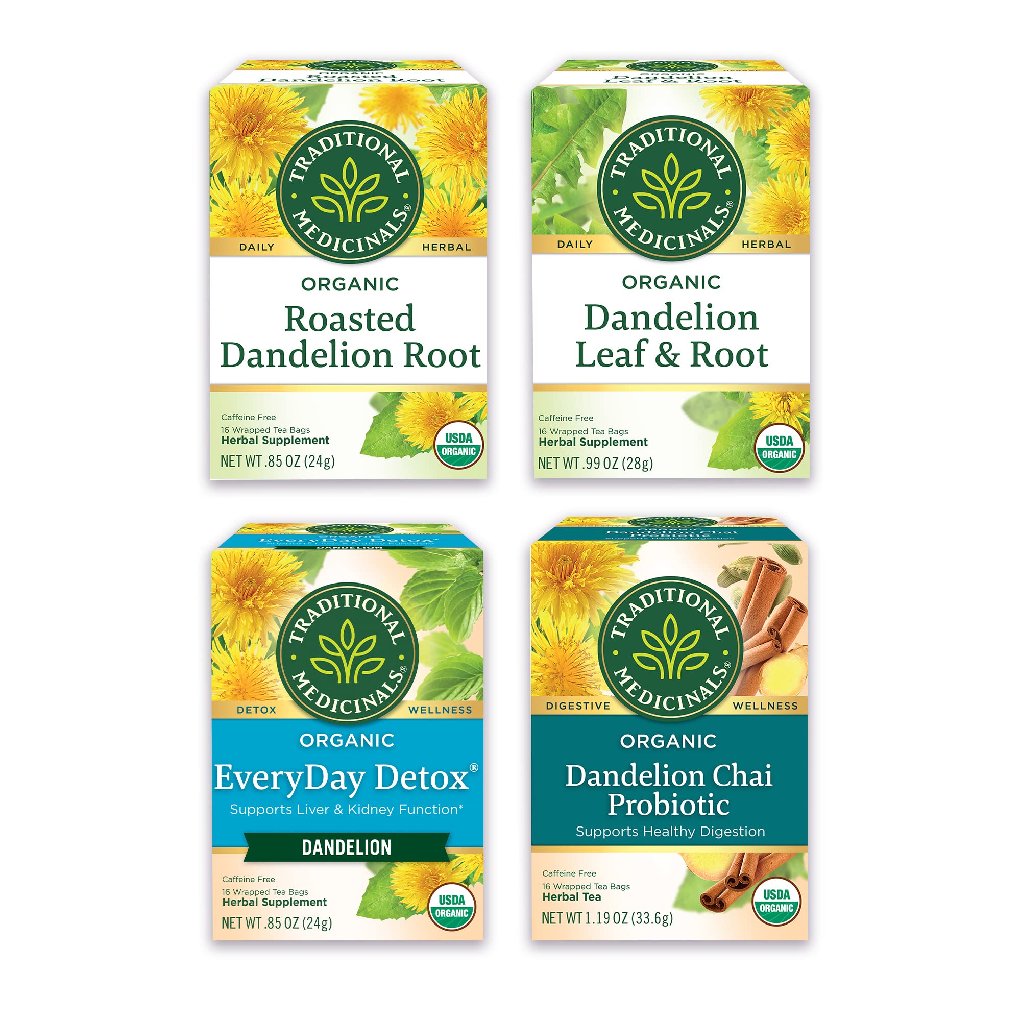 Traditional Medicinals Organic Roasted Dandelion Root Herbal Tea