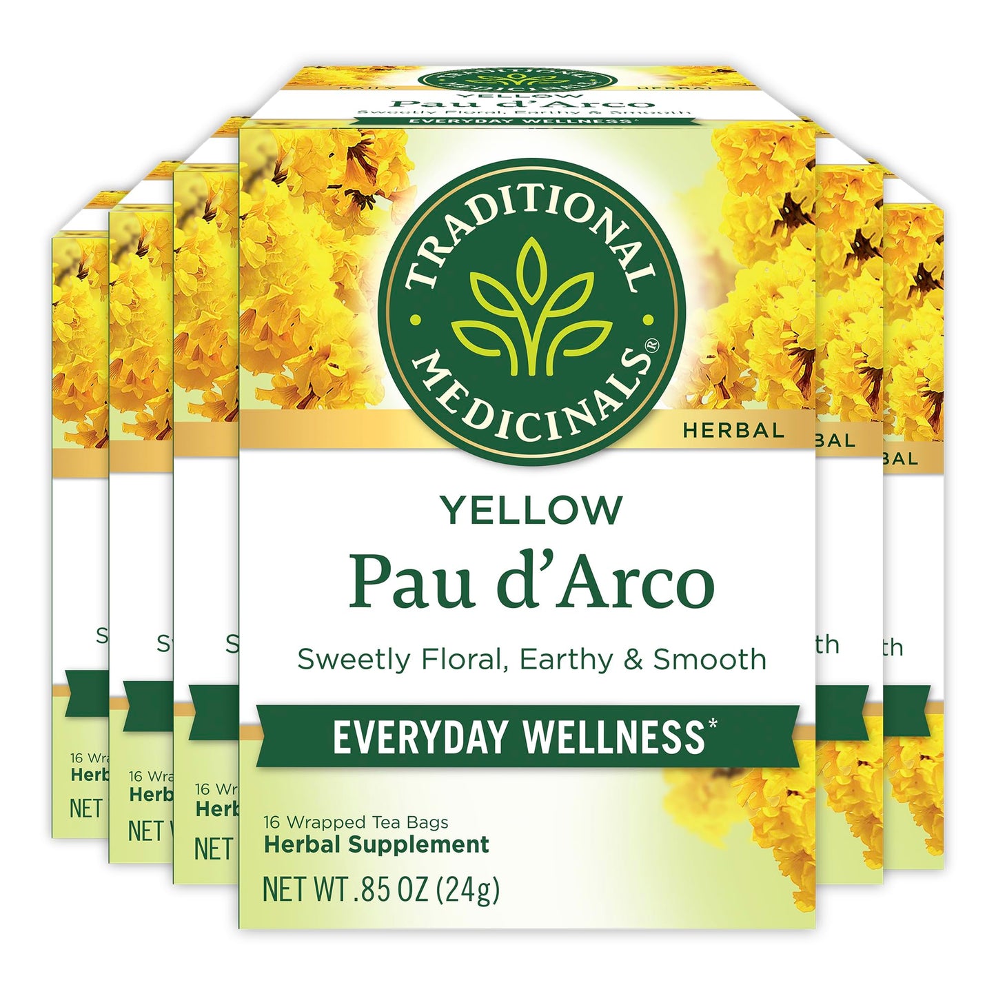 Traditional Medicinals Organic Daily Wellness Tea Collection, 96 Tea Bags (Pack of 6)