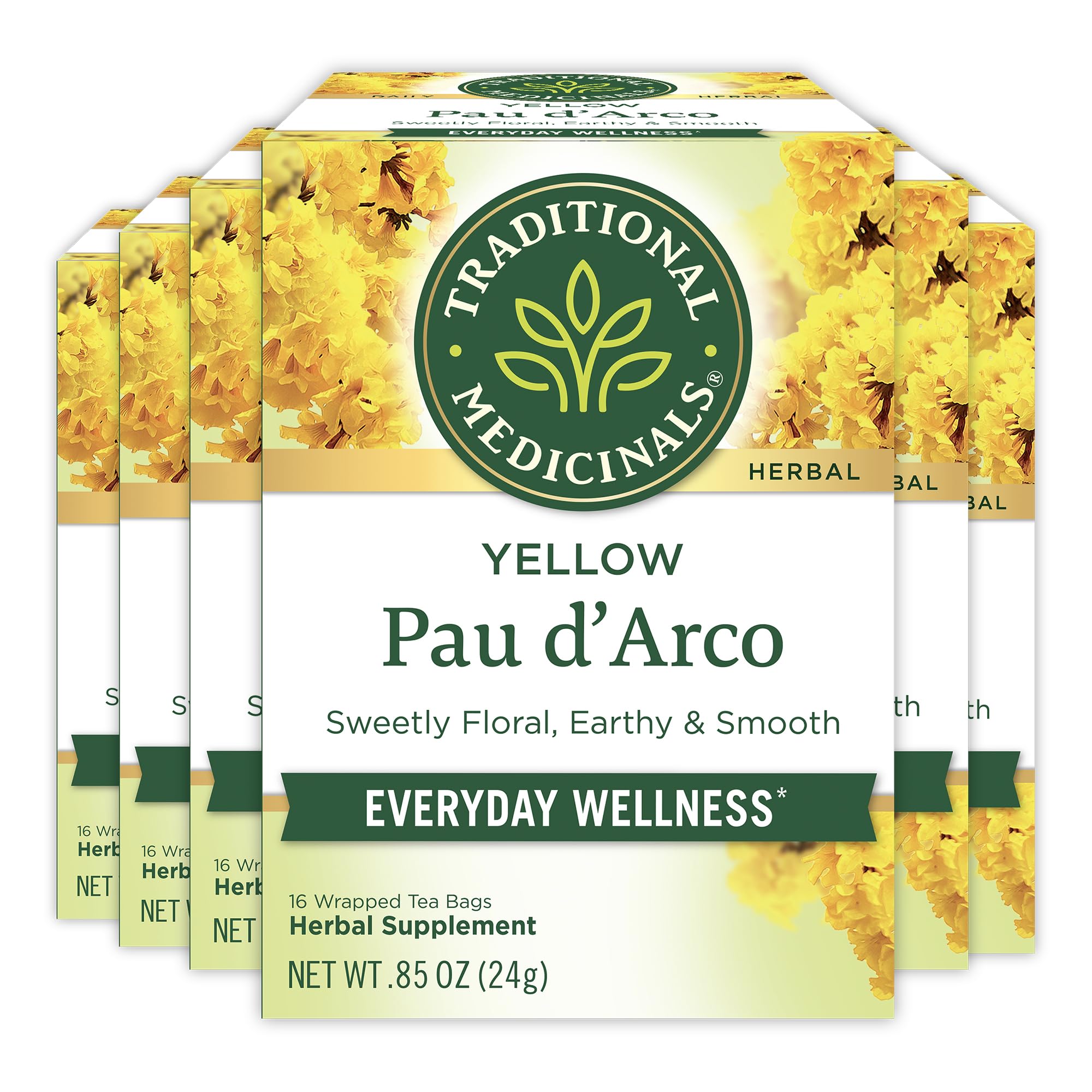 Traditional Medicinals Organic Daily Wellness Tea Collection, 96 Tea Bags (Pack of 6)
