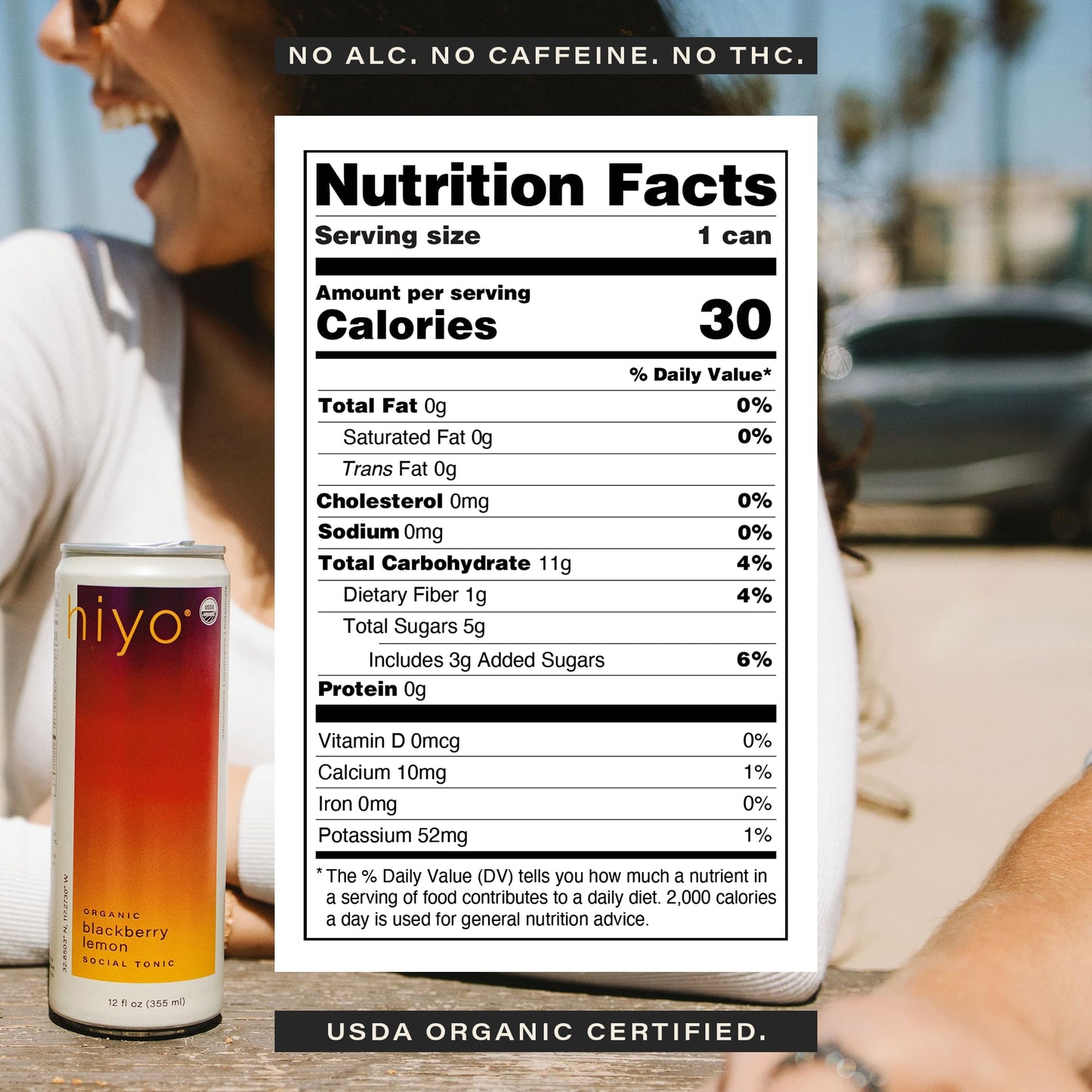Organic Social Tonic Functional Seltzer Adaptogen Botanical Drink Low Calorie Vegan Gluten Free Non Alcoholic 12oz Pack of 12