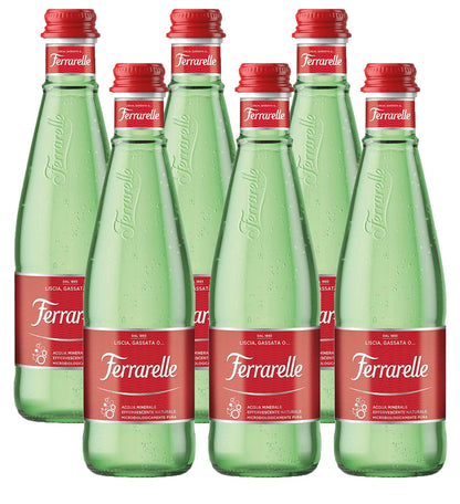 Sparkling Natural Mineral Water Glass Bottle 11.2oz Pack of 6 Total 67.2oz