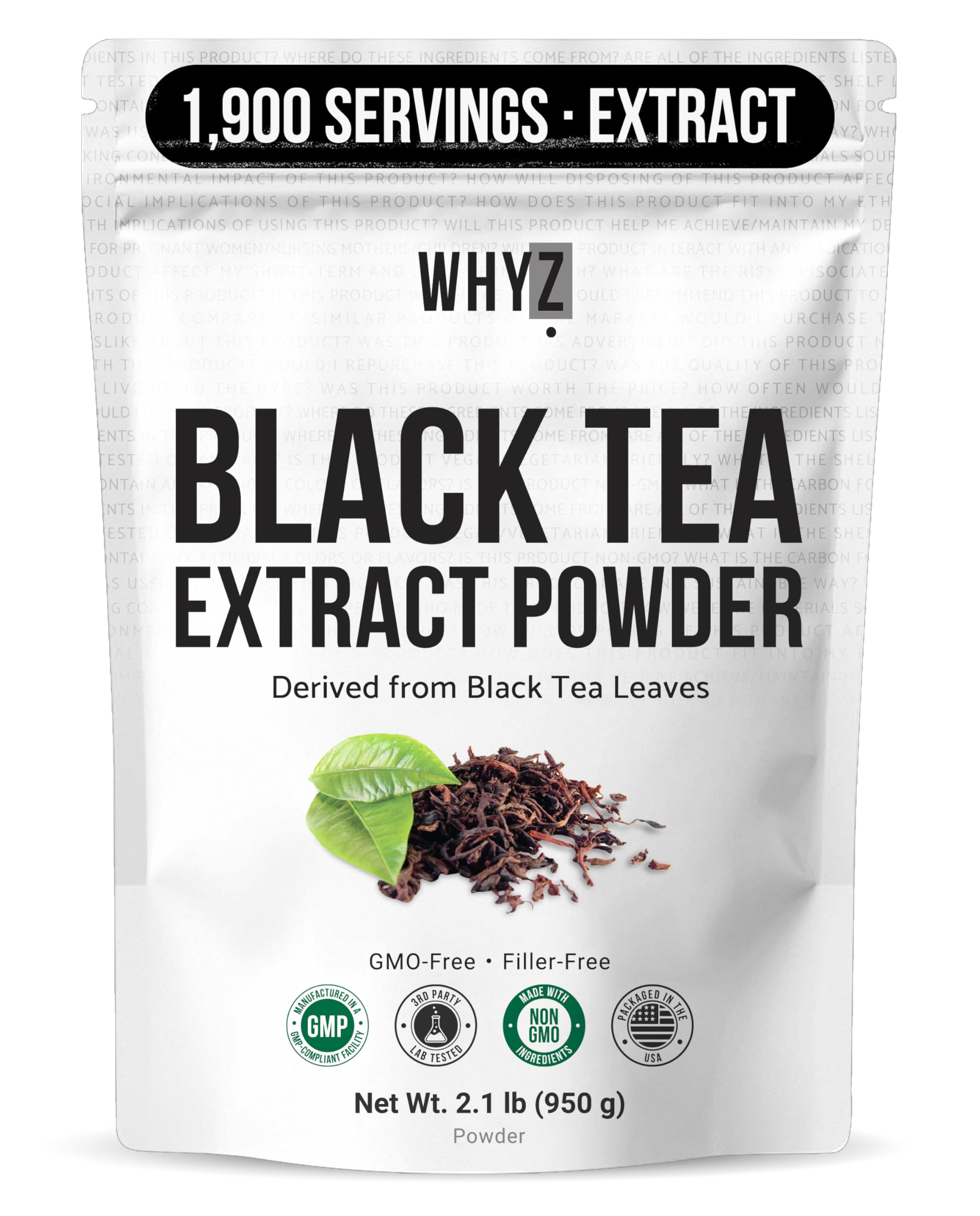 Instant Black Tea Powder Unsweetened Iced Tea Concentrate Hot & Cold Drink Mix