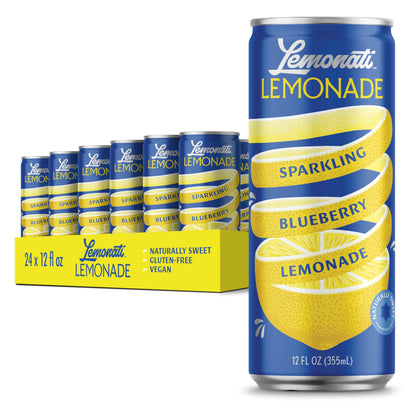 Sparkling Lemonade No Artificial Sweeteners Gluten Free Vegan Kosher Non GMO Slim Cans 12oz