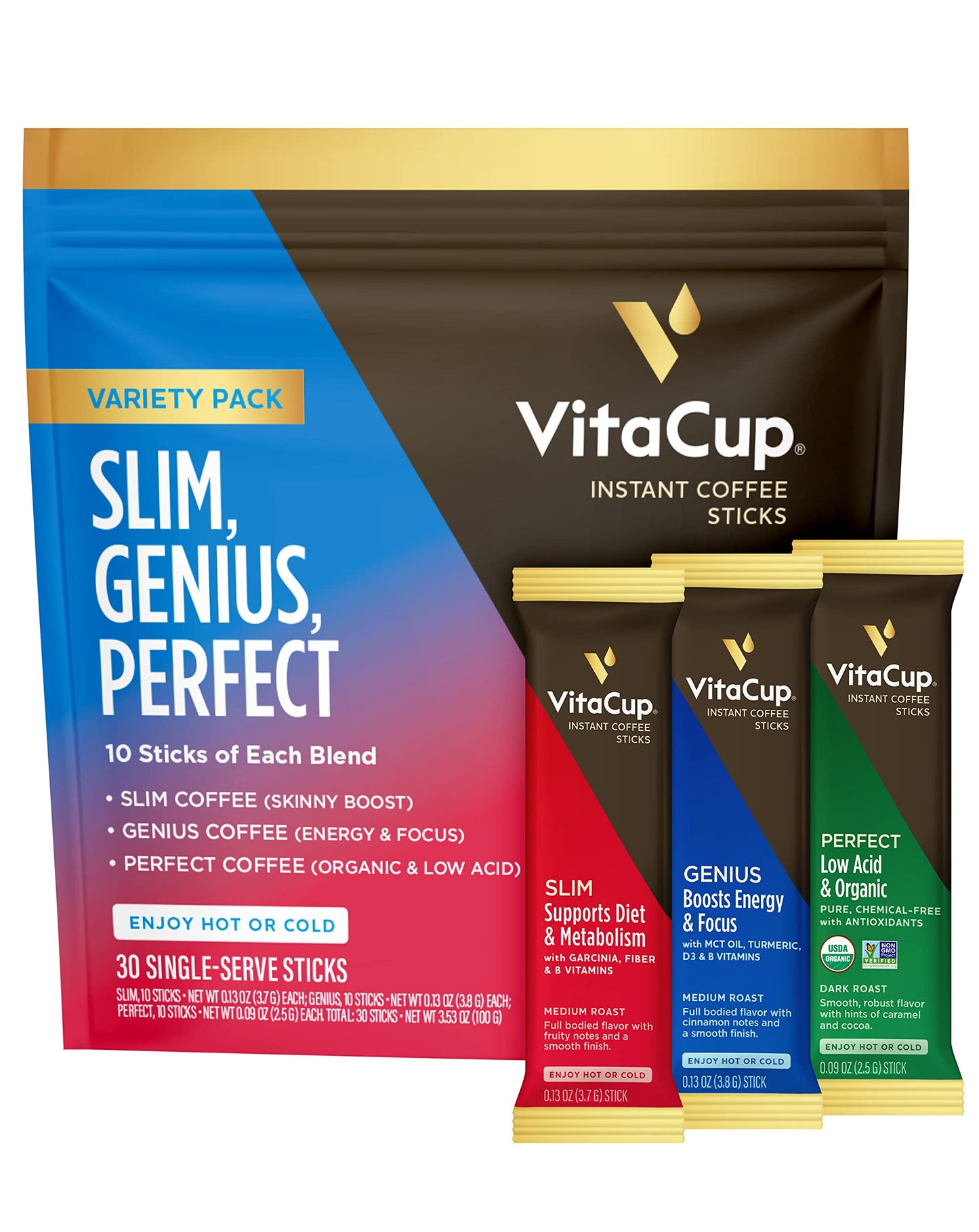 VitaCup Instant Coffee Sticks