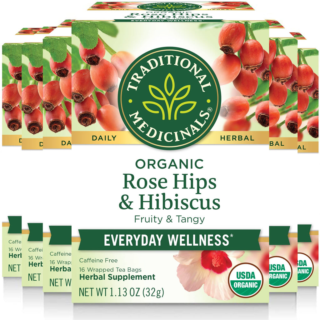 Traditional Medicinals Organic Daily Wellness Tea Collection, 96 Tea Bags (Pack of 6)