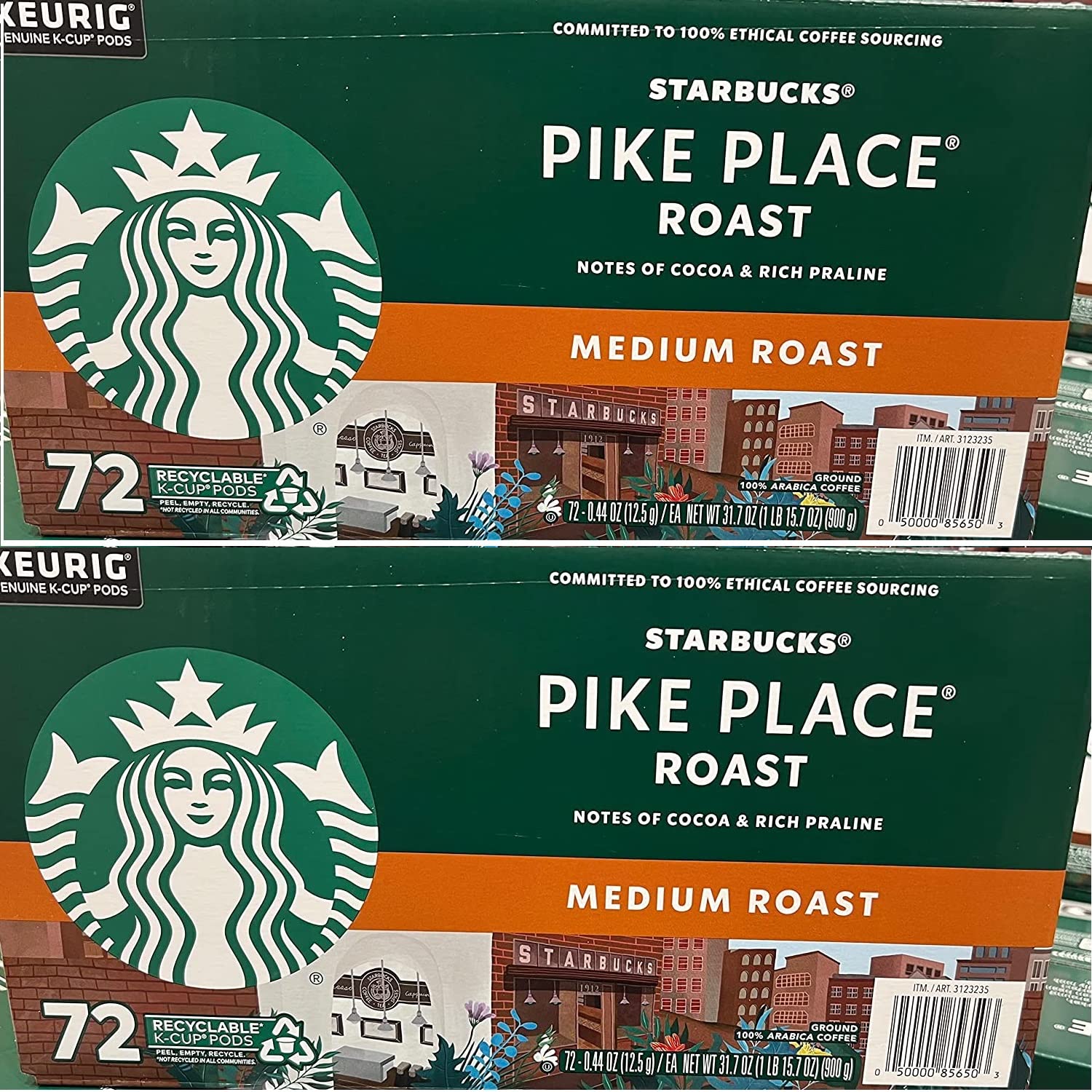 STARBUCKS 2 caffeinecapsuleboxkeurigmedium roast