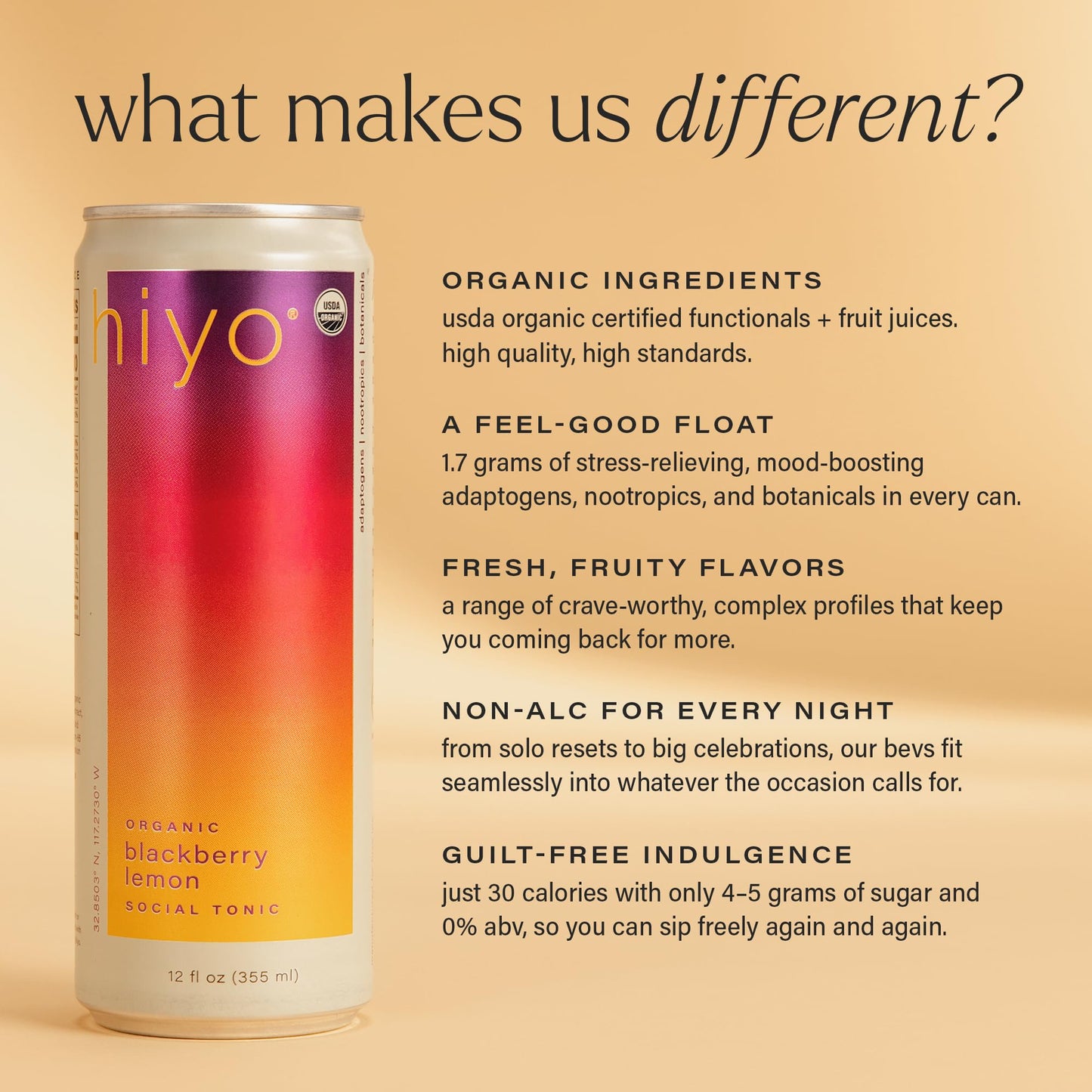 Organic Social Tonic Functional Seltzer Adaptogen Botanical Drink Low Calorie Vegan Gluten Free Non Alcoholic 12oz Pack of 12
