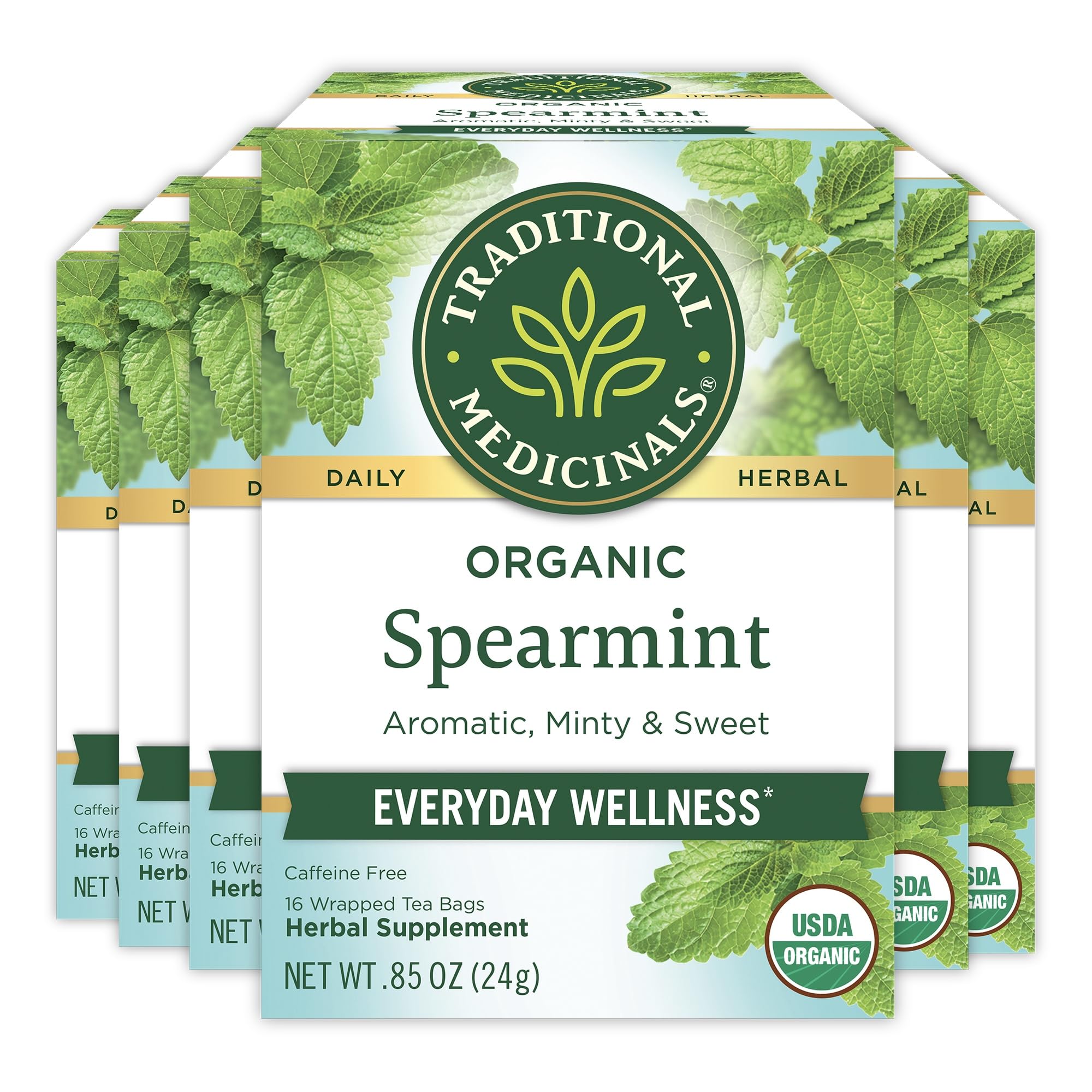 Traditional Medicinals Organic Daily Wellness Tea Collection, 96 Tea Bags (Pack of 6)