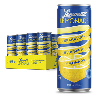 Sparkling Lemonade No Artificial Sweeteners Gluten Free Vegan Kosher Non GMO Slim Cans 12oz