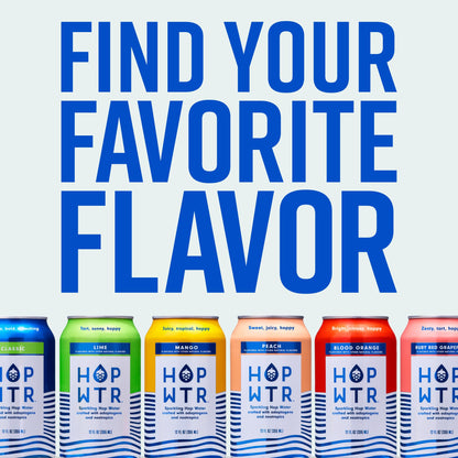 Sparkling Hop Water Variety Pack Sugar Free Low Calorie Non Alcoholic Drink 12oz Cans Pack of 12