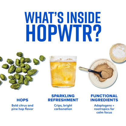 Sparkling Hop Water Variety Pack Sugar Free Low Calorie Non Alcoholic Drink 12oz Cans Pack of 12