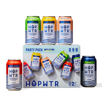 Sparkling Hop Water Variety Pack Sugar Free Low Calorie Non Alcoholic Drink 12oz Cans Pack of 12