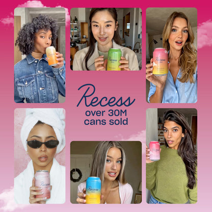 Recess Mood Magnesium Supplement Drink Calming Beverage, 12 Ounce, Pack of 12